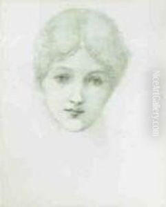 Girls Head by Sir Edward Coley Burne-Jones