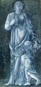 St Barbara; And St Dorothea by Sir Edward Coley Burne-Jones