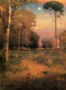 Early Moonrise, Florida (or Early Morning, Florida) by George Inness