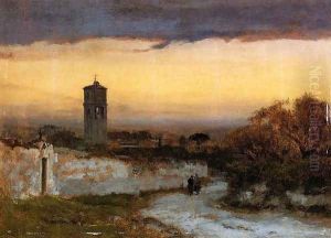 Monastery At Albano by George Inness