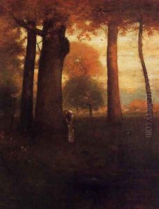Sunset, Golden Glow by George Inness