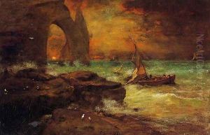 Sunset, Etretat by George Inness