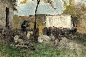 White Turkeys by George Inness