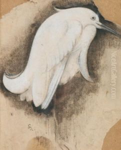 L'aigrette by Simon Albert Bussy