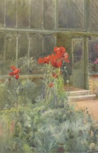 Foxgloves; Poppies by Mildred Anne Butler