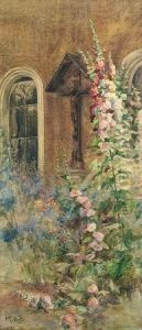 Crucifixion And Hollyhocks