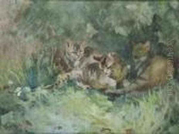 Cats Beneath A Wall - view 1
