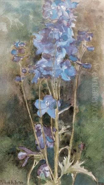 Study Of A Delphinium - view 1