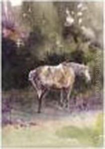 A Set Of Three Horses Grazing A Set Of Three Horses Grazing