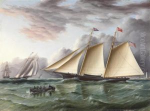 The New York Yacht Club's Schooner by James E. Buttersworth