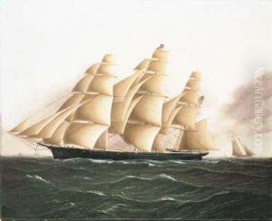 The American Clipper Ship Westward-ho by James E. Buttersworth