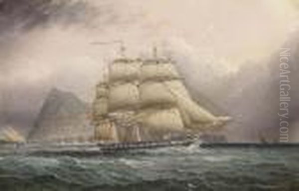 American Frigate Off Gibraltar - view 1