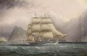 American Frigate Off Gibraltar