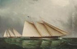 Yacht Dauntless Racing Toward Victory