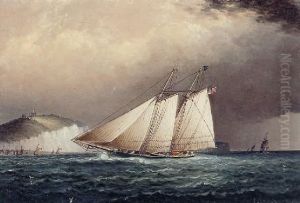 Sailing Off The Coast Of Dover by James E. Buttersworth