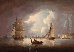 A Calm Before The Squall Off A Englishharbor by Thomas Buttersworth
