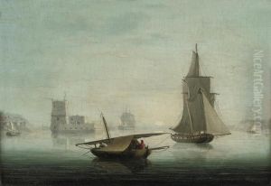 An Armed Cutter And Other Shipping Before The Belem Tower On The Tagus