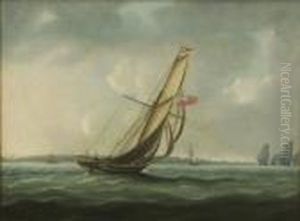 British Ship Off The Dutch Coast. by Thomas Buttersworth