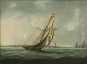 British Ship Off The Dutch Coast by Thomas Buttersworth