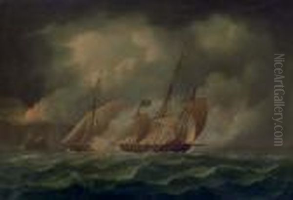 A Revenue Cutter Chasing A Pirate Lugger - view 1