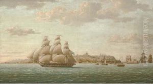 Captain Lord Cochrane's Frigate Pallas Leaving