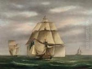 In Pursuit; A Frigate Passing Dover Castle