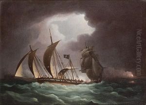 The Revenue Men Overhauling A Pirate Lugger