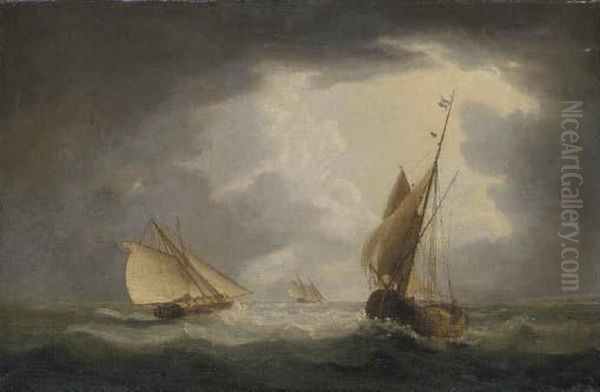 A British Gunboat Chasing Paul Jones - view 1