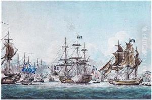 Caroline Of Brunswick On Board The 'prince Augusta' On Her Journey To Greenwich