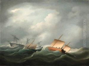 Dismasted In The Bay Of Biscay
Signed With Initials 'tb' (lower Right) by Thomas Buttersworth