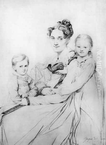 Madame Johann Gotthard Reinhold, born Sophie Amalie Dorothea Wilhelmine Ritter, and her two daughters, Susette and Marie - view 1