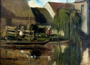 Le Hameau De Sarasin by Nicolas Louis Cabat
