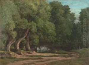 Chemin En Lisiere De Foret by Nicolas Louis Cabat