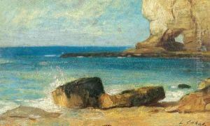 Falaise Vers Etretat by Nicolas Louis Cabat