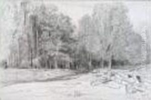 Souches A L'oree De La Foret, 29 Juin 1836 by Nicolas Louis Cabat