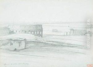 Le Colisee, Rome, 21 Octobre 1838 by Nicolas Louis Cabat