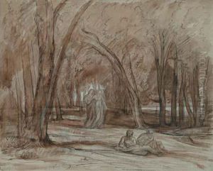 Scene Mythologique En Sous-bois Scene Mythologique En Sous-bois