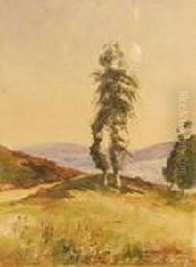 Paysage Aux Arbres by Louis Alexandre Cabie