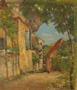 Village De Provence by Louis Alexandre Cabie