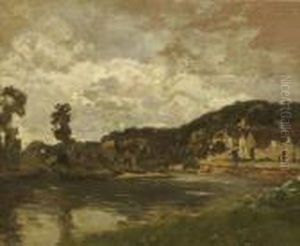 La Dordogne A Beynac by Louis Alexandre Cabie