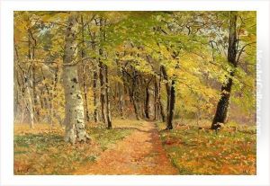 Sous-bois En Automne by Louis Alexandre Cabie