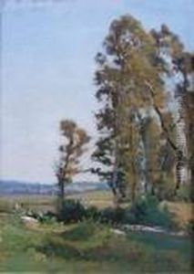 Paysage Aux Environs De Barbizon by Louis Alexandre Cabie