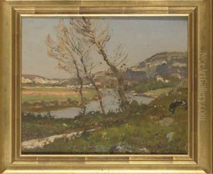 Paysage De Montagne by Louis Alexandre Cabie