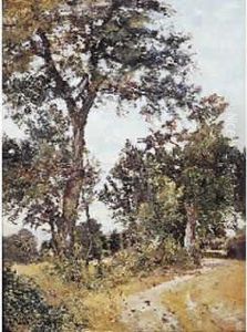 Chemin En Foret by Louis Alexandre Cabie