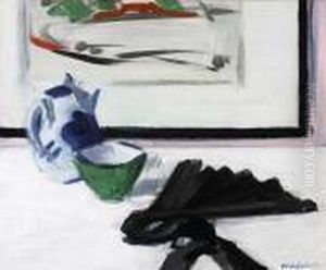 Still Life With Fan And Picture by Francis Campbell Boileau Cadell