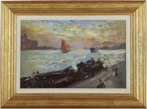 Morning On The Bacino, Venice by Francis Campbell Boileau Cadell