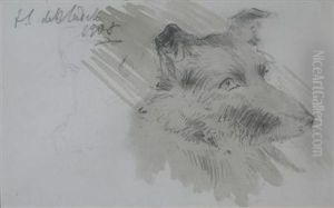 A Dog Portrait by Francis Campbell Boileau Cadell