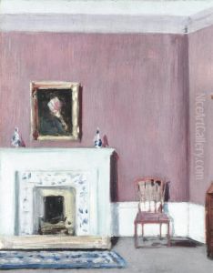 An Edinburgh Interior by Francis Campbell Boileau Cadell