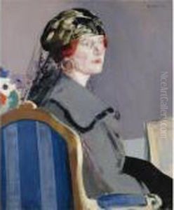 Portrait Of May Easter by Francis Campbell Boileau Cadell