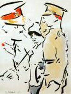 The Salute by Francis Campbell Boileau Cadell